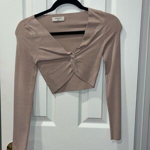 Aritzia pink babaton crop top